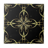 Carreau Élégante féminine Gold et Black Classic (Devant)