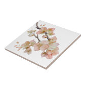 Carreau Elégante florale de couleur d'eau (Côté)