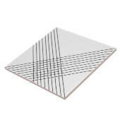 Carreau Elégante Géométrie En Blanc (Côté)