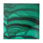 Carreau Elégante Pierre de cristal de malachite verte tend (Devant)