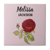 Carreau Élégante rose rose rose rose rose rouge (Devant)