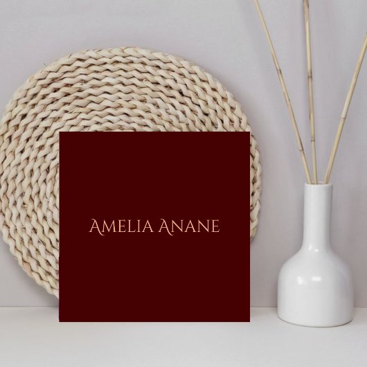 Carreau Élégante typographie rouge foncé et rose pâle