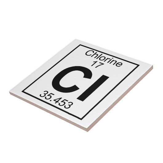 Carreau Élément 017 - Cl - chlore (plein) (Côté)