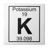 Carreau Élément 019 - K - Potassium (plein) (Devant)