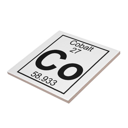 Carreau Élément 027 - Co - Cobalt (plein) (Côté)