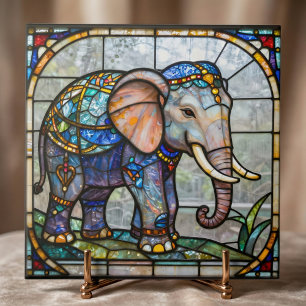 Carreau Élément de mosaïque en verre teinté faux Art Nouve