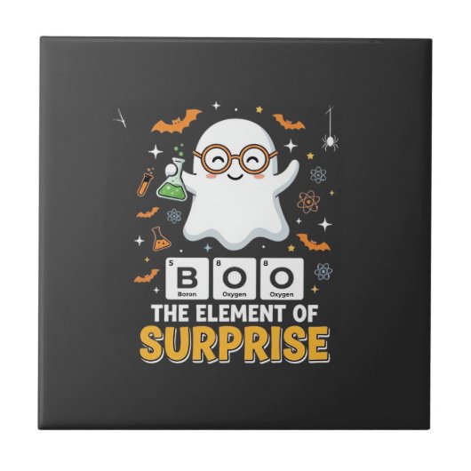 Carreau Élément de surprise de fantôme de design de Boo d' (Devant)