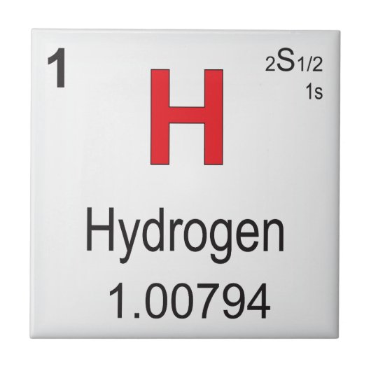 Carreau Élément individuel d'hydrogène du Tableau (Devant)