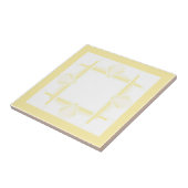 Carreau Éléments Art déco dans le jaune et le crème (Côté)