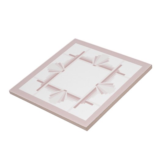 Carreau Éléments Art déco dans le marron clair (Côté)