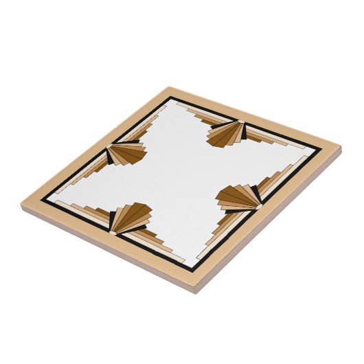 Carreau Éléments Art déco dans le teint foncé et clair (Côté)