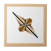 Carreau Éléments Art déco dans le teint foncé et clair (Devant)