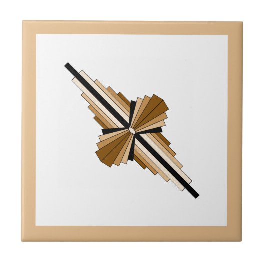 Carreau Éléments Art déco dans le teint foncé et clair (Devant)