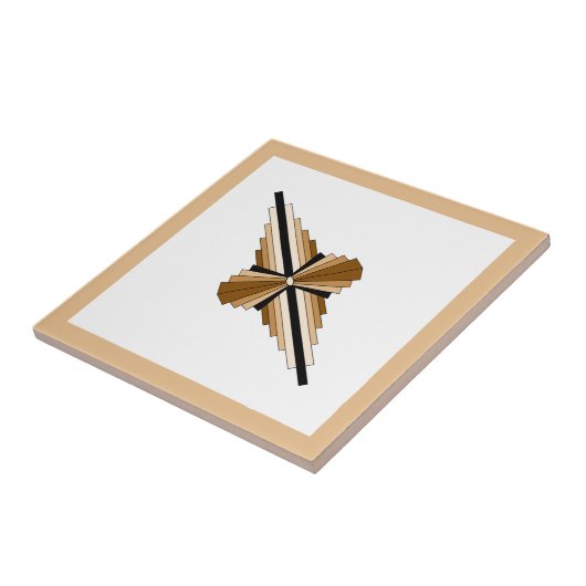 Carreau Éléments Art déco dans le teint foncé et clair (Côté)