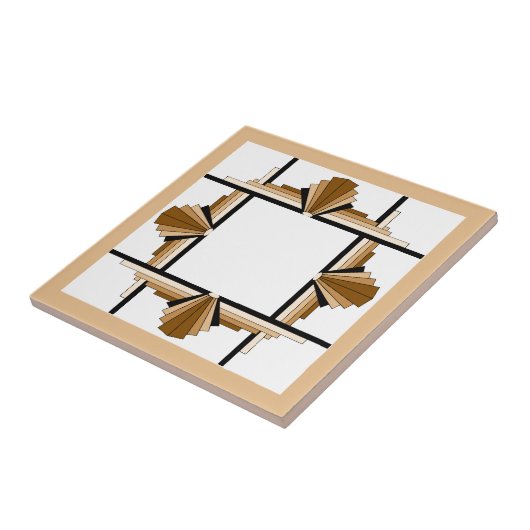 Carreau Éléments Art déco dans le teint foncé et clair (Côté)