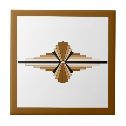 Carreau Éléments Art déco dans le teint foncé et clair (Devant)