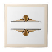 Carreau Éléments Art déco dans le teint foncé et clair (Devant)