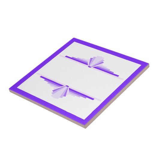 Carreau Éléments Art déco dans les violets profonds et cla (Côté)