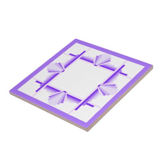 Carreau Éléments Art déco dans les violets profonds et cla (Côté)