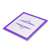 Carreau Éléments Art déco dans les violets profonds et cla (Côté)