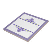 Carreau Éléments Art déco en citron & violet (Côté)