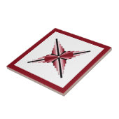 Carreau Éléments Art déco en framboise & rose (Côté)