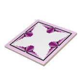 Carreau Éléments Art déco en framboise & rose (Côté)