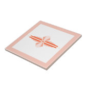 Carreau Éléments Art déco en orange et pêche (Côté)