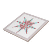 Carreau Éléments Art déco en rose foncé & bleu (Côté)