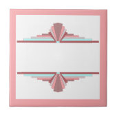 Carreau Éléments Art déco en rose foncé & bleu (Devant)