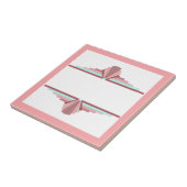 Carreau Éléments Art déco en rose foncé & bleu (Côté)