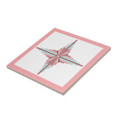 Carreau Éléments Art déco en rose foncé & bleu (Côté)