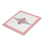 Carreau Éléments Art déco en rose foncé & bleu (Côté)