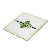 Carreau Éléments Art déco en vert mousse (Côté)