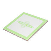 Carreau Éléments Art déco en vert pastel (Côté)