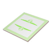 Carreau Eléments Art déco en vert tendre et citron vert (Côté)