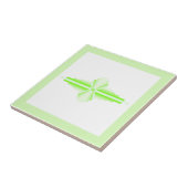 Carreau Eléments Art déco en vert tendre et citron vert (Côté)