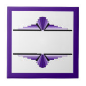 Carreau Éléments Art déco en violet (Devant)