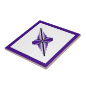 Carreau Éléments Art déco en violet (Côté)