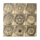 Carreau Éléments de géométrie sacrée alchimique | (Devant)