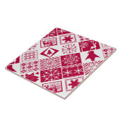 Carreau Eléments de Noël sans couture flocon géométrique (Côté)