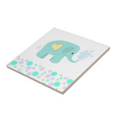 Carreau Éléphant avec des points (Côté)
