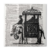 Carreau Elephant avec Howdah Dictionary Art (Devant)