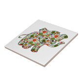 Carreau Eléphant Bébé Floral Coloré (Côté)