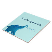 Carreau éléphant bleu (Côté)