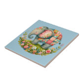 Carreau Éléphant de patchwork au charme floral de prairie (Côté)