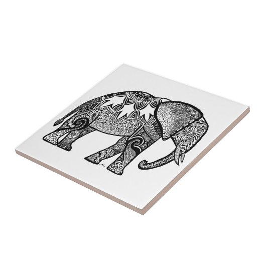 Carreau Éléphant modelé (Côté)