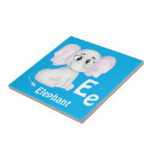 Carreau Elephant personnalise ABC : Lettre E - Ajouter vot (Côté)