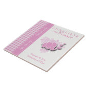 Carreau Éléphant rose et blanc de l'information de (Côté)