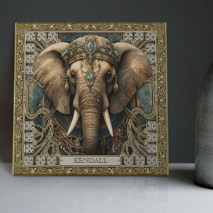 Carreau Elephant Spirit Animal Carpetpunk Bijoux Altarpiec